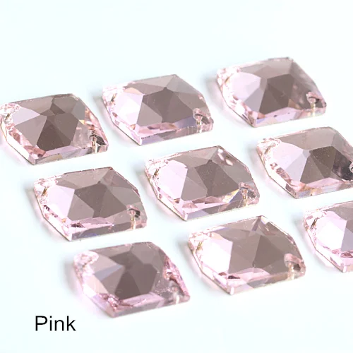 Light Pink Космические стеклянные хрустальные пришивные стразы с плоским основанием пришивные стразы много цветов швейные стразы свадебное платье B3117 - Цвет: Light Pink