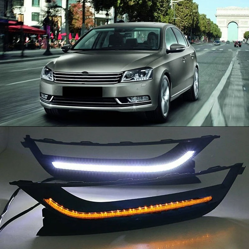 US $53.10 Car DRL Lamp LED Daytime Running Light with Turn for Passat B7 20122015