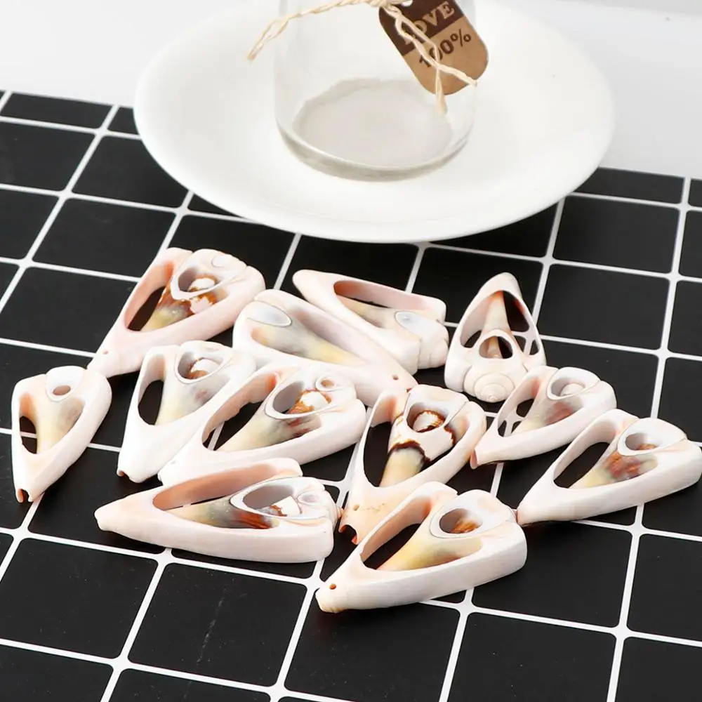

5pcs DIY Natural Shell Conch Beads Cowry Cowrie Tribal Jewelery Craft Accessories holes Small Bulk Cut Beach Sea Shell Charm