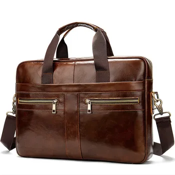 

Bag Men's Leather Briefcase Male Man Laptop Bag Natural Leather For Men Messenger Bags Men's Briefcases