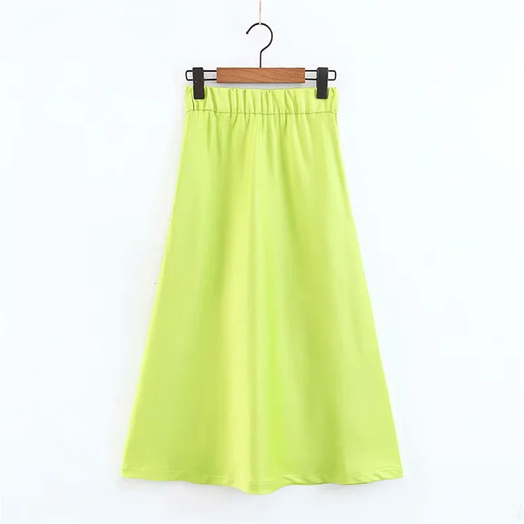 

Xl-1782 # WOMEN'S Dress Europe And America Elegant Fashion High-waisted Solid Color A- line Side Zip Half-length Medium-length D