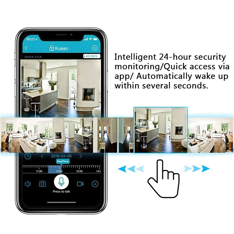 Wifi смарт электронный кошачий глаз видео дверной звонок Pir Обнаружение движения/инфракрасное ночное видение/мобильный удаленный мониторинг/опционально мульти