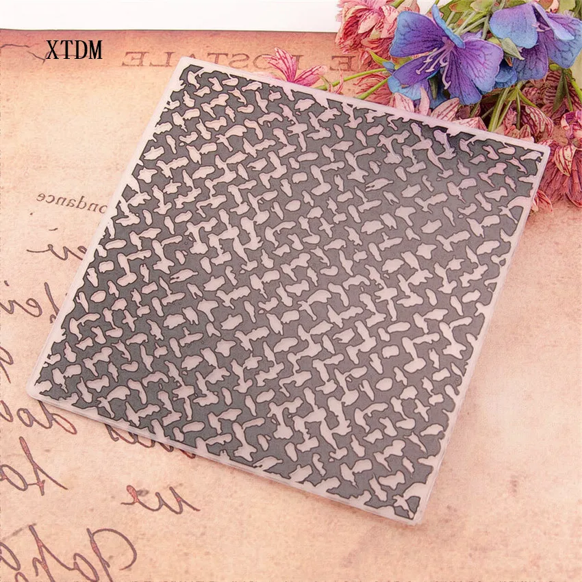 15x15cm The black spot Birthday wreath Embossing folders Plastic Scrapbooking DIY Template Fondant Cake Photo Album Card Making | Дом и сад