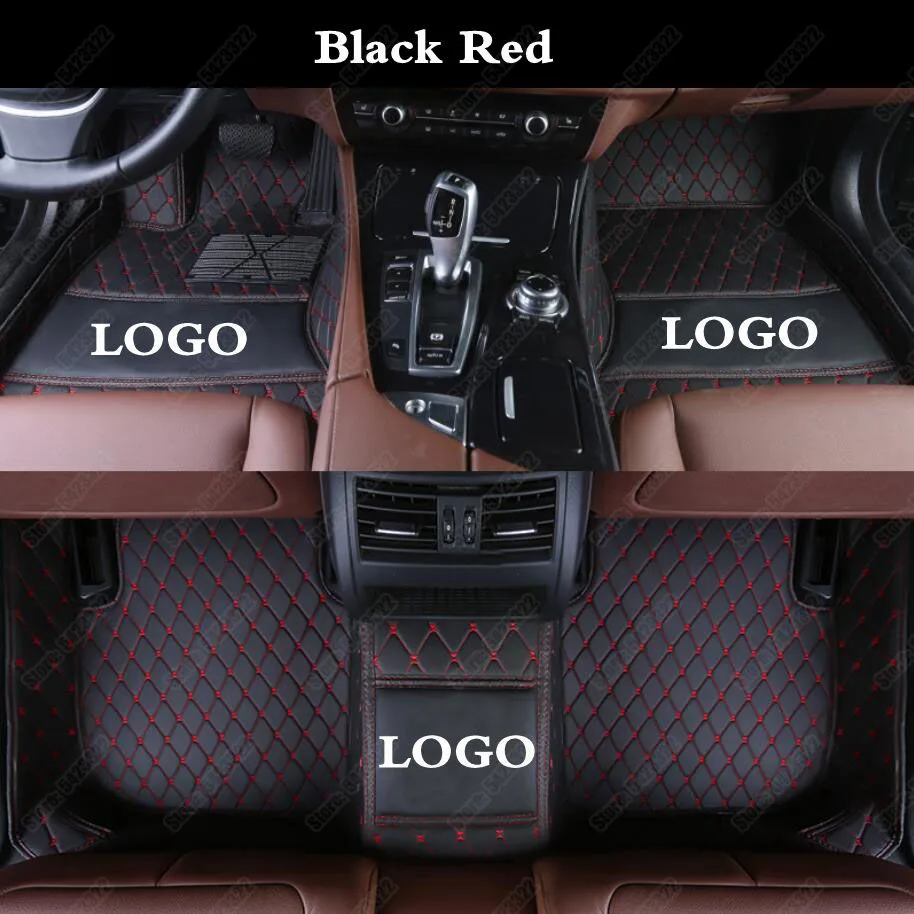 Кожаный Автомобильный Коврик для Citroen DS DS4S DS5LS DS3 DS4 DS5 DS6 DS7 автомобильный ковровый коврик для ног автомобильные коврики автомобильные аксессуары - Название цвета: Black Red