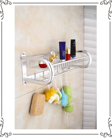 Alumimum Double Layer Bathroom Rack Thick Large Rims Toilet Apple Board Sanitary Ware Hardware Accessories Matte