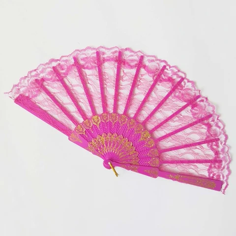 Fans Hollow Lace Chinese Style Wedding Hand Fans Retro Folding Held Flowers Fans Decorative Dance Accessories New