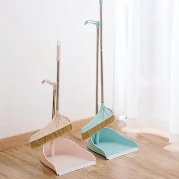 

Soft Hair Broom Dustpan Set Combination Clean Sweeper Broom Garbage Shovel Thicken Floor Cleaning Tools