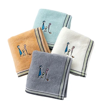 

4 Colors High Absorbent Face Towel Beach Towel for Adults Quick Soft Thick Cotton Solid Bath Towel Bathroom Towel Sets BB50YJ