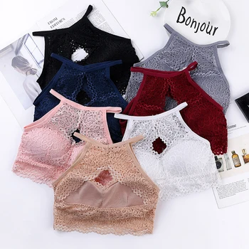 

Summer Women Lingerie Push Up Wireless Hollow Lace Bra Top Women Bralette Underwear Lingerie Full Cup