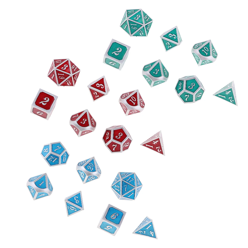 D4 D6 D8 D10 D12 D20 цинковый сплав многогранные кости для настольной игры