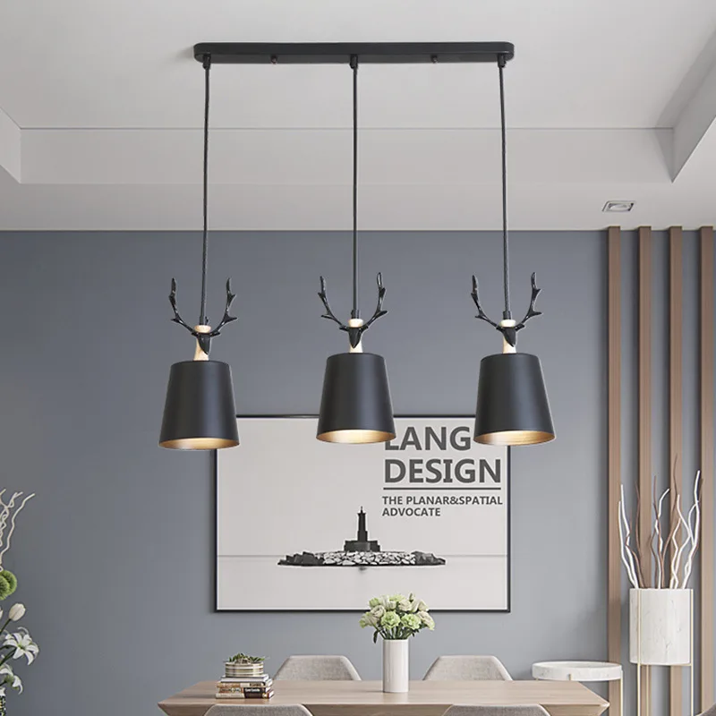 Современные светодиодные подвесные светильники скандинавские железные рога подвесной светильник для столовой спальни Подвеска светильника Лофт домашний декор