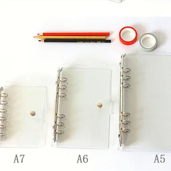 

A5 A6 A7 PVC 6holes Spiral Shell Cover Notebook Diary Notepad Sheet Sheel Protector Loose Leaf School Supplies New 2020