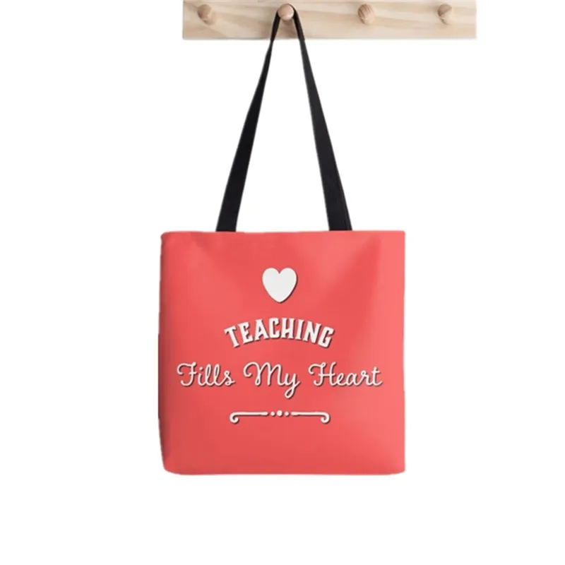 2021 Shopper Teacher Strong Printed Tote Bag women Harajuku shopper Funny handbag girl Shoulder shopping  Lady Canvas Bag