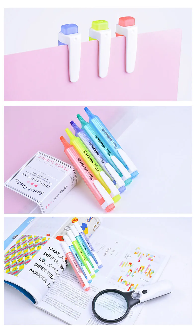 Stabilo Swing Cool Highlighter Pen Permanent Subrayadores Color Pastel  Markers Journal Supplies Surligneur Art Stationery - Highlighters -  AliExpress