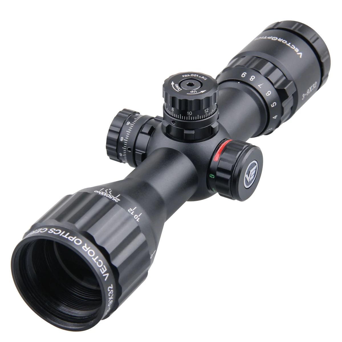 Компактный прицел для винтовки Vector Optics 3 9x32 AOE объектив фокусировки осветительный