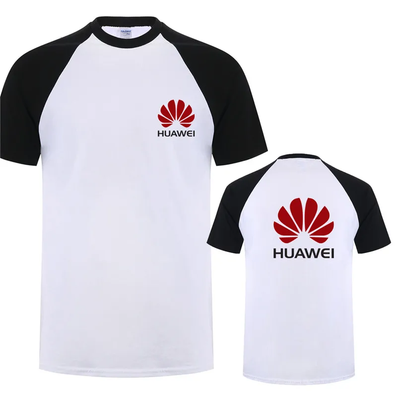 Новая модная футболка huawei Мужская хлопковая футболка с коротким рукавом футболки LH-125