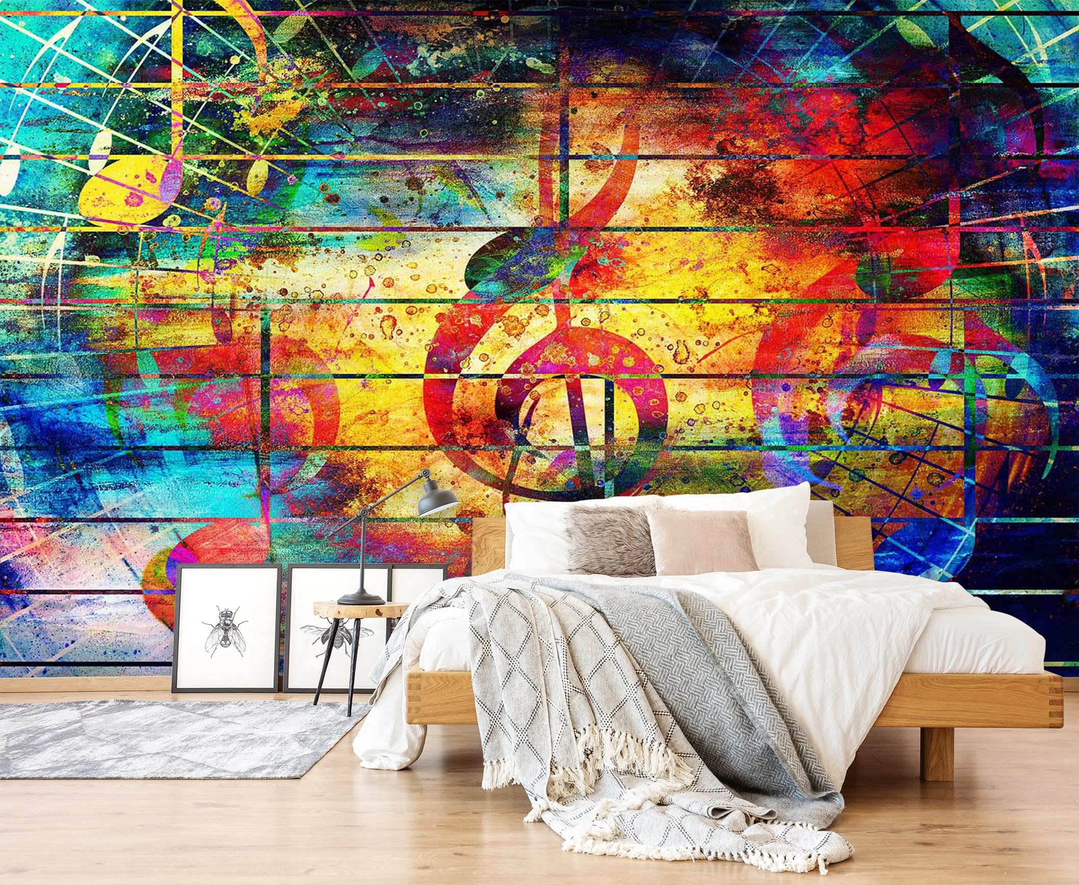 

[Self-Adhesive] 3D Musical Note 5040685 Wall Paper mural Wall Print Decal Wall Murals