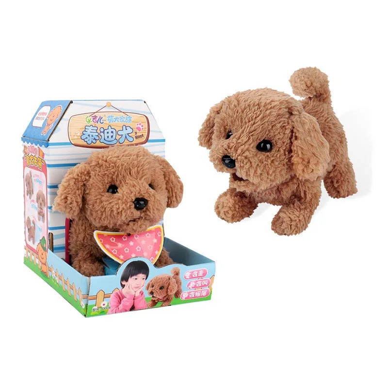 Electric Plush Toys Dog Musical Singing Walking Golden Retriever Poodle For Kids Child Baby Gift Interactive Electronic Pets 6