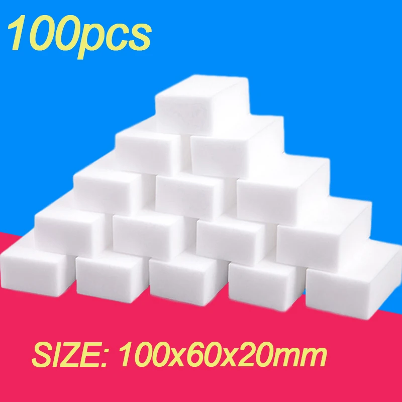 

100PCS Melamine Sponge Magic Sponge Eraser for Melamine Sponge Cleaner Cleaning Sponge Kitchen Bathroom Accessories