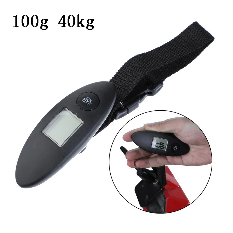 40kg 100g 50 кг 10 г Электронные портативные цифровые весы, крючок для рыбалки, путешествий, Двойная точность, весы для багажа, весы, весы - Цвет: 40kg 100g