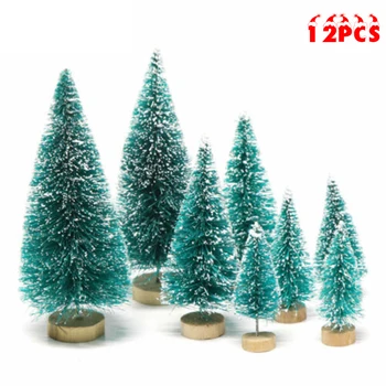 

PE Christmas Ornaments Small Party Tabletop Artificial Trees Snow Frost