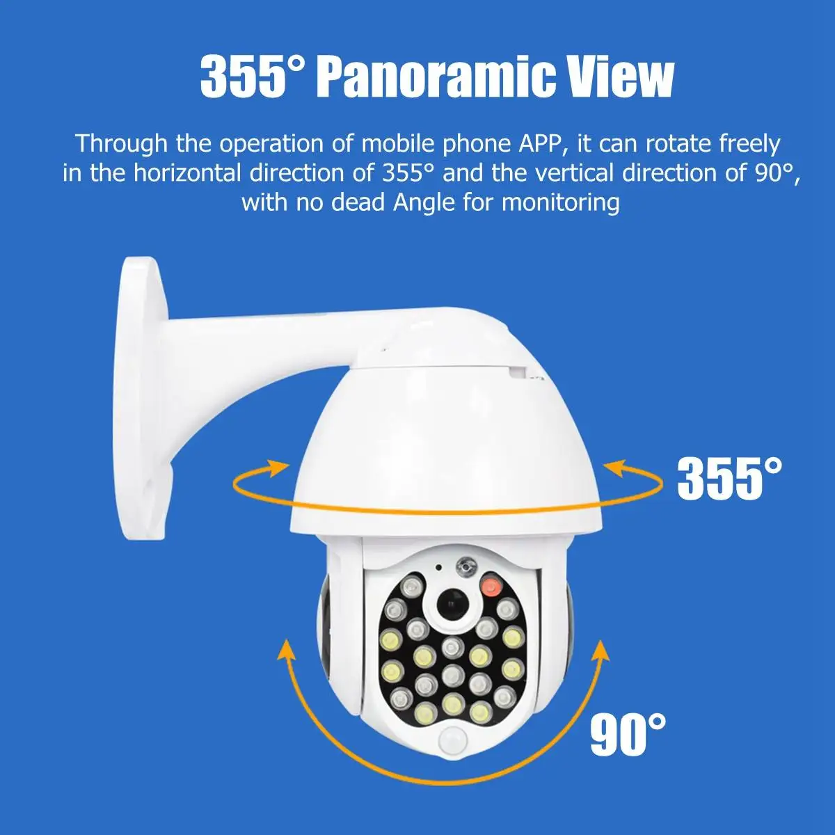 GUUDGO 21 светодиодный ip-камера с 8-кратным зумом, WiFi, купольная камера видеонаблюдения, полноцветная камера ночного видения, IP66, водонепроницаемый монитор панорамирования/наклона