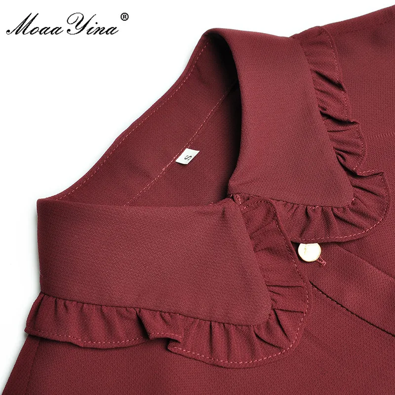 MoaaYina Fashion Designer dress Autumn Women's