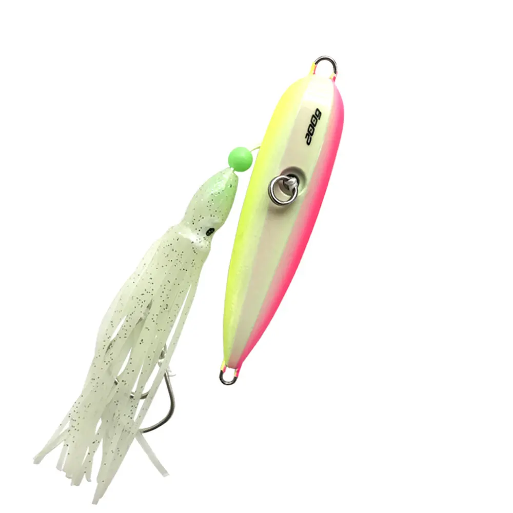 Inchiku Slow Jig Bottom Ship Esche da pesca luminose Gonna in metallo e polpo Calamari Esca Assist Hook 100g 120g 150g 200g 18 Inchiku Slow Jig Bottom Ship Esche da pesca luminose Gonna in metallo e polpo Calamari Esca Assist Hook 100g 120g 150g 200g 18