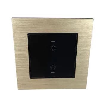 

Kincony 2 Gang Self Reset Wall Smart Switch with LED Brushed 86*86 Module for KC868 Home Automation Module Controller System
