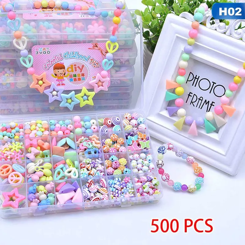 Handmade DIY Beaded Toy 24 Grid Girl Jewelry Making Toys Children Gift Creative Children's Toys - Цвет: 2