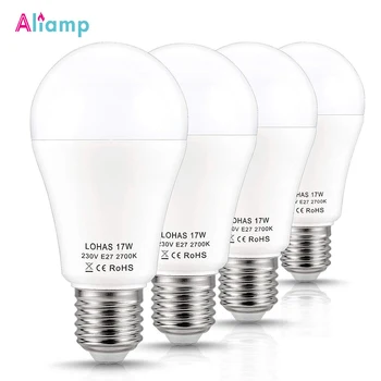 

E26 E27 LED Light Bulbs 150W Equivalent 17W Edison Screw Ball Lamp Warm White 2700K Super Bright 1600Lm Energy Saving 4Pack