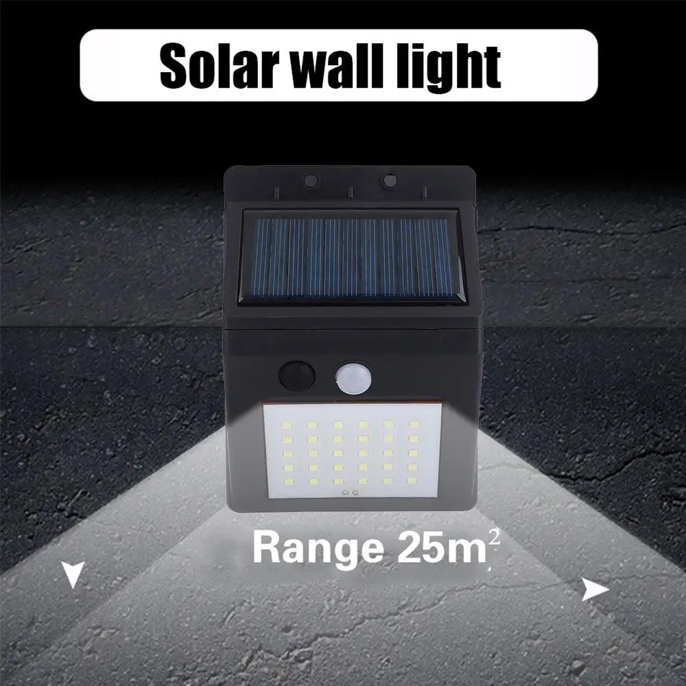 

Bright 4w Split Wall Lamp Induction Wall Lamp PIR Outdoor Energy Saving Spotlight Durable 6V Black Garden Flood Light Wall Lamp