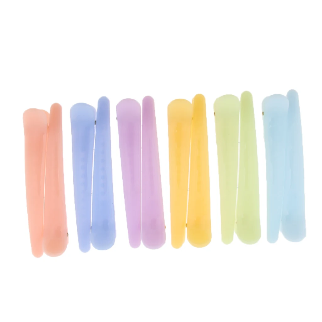 12Pcs Duck Teeth Bows Hair Clips Non-slip Alligator Clamp DIY Accessory Hair Care Styling Tools