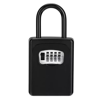 

4-Digit Key Lock Box Combination Password Lock Box with Code for House Key Storage Combo Door Locker