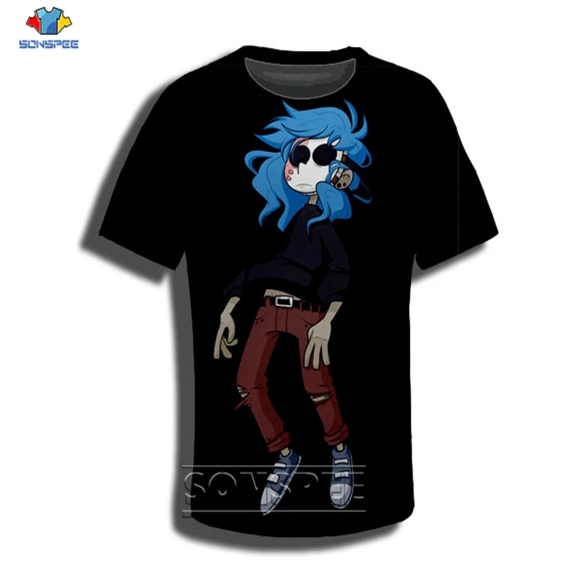 18 Футболка с 3d принтом аниме уличная одежда sally хип хоп Рок лицо для мужчин и женщин игра модная футболка Harajuku Детские рубашки homme футболка A115 - Цвет: 18