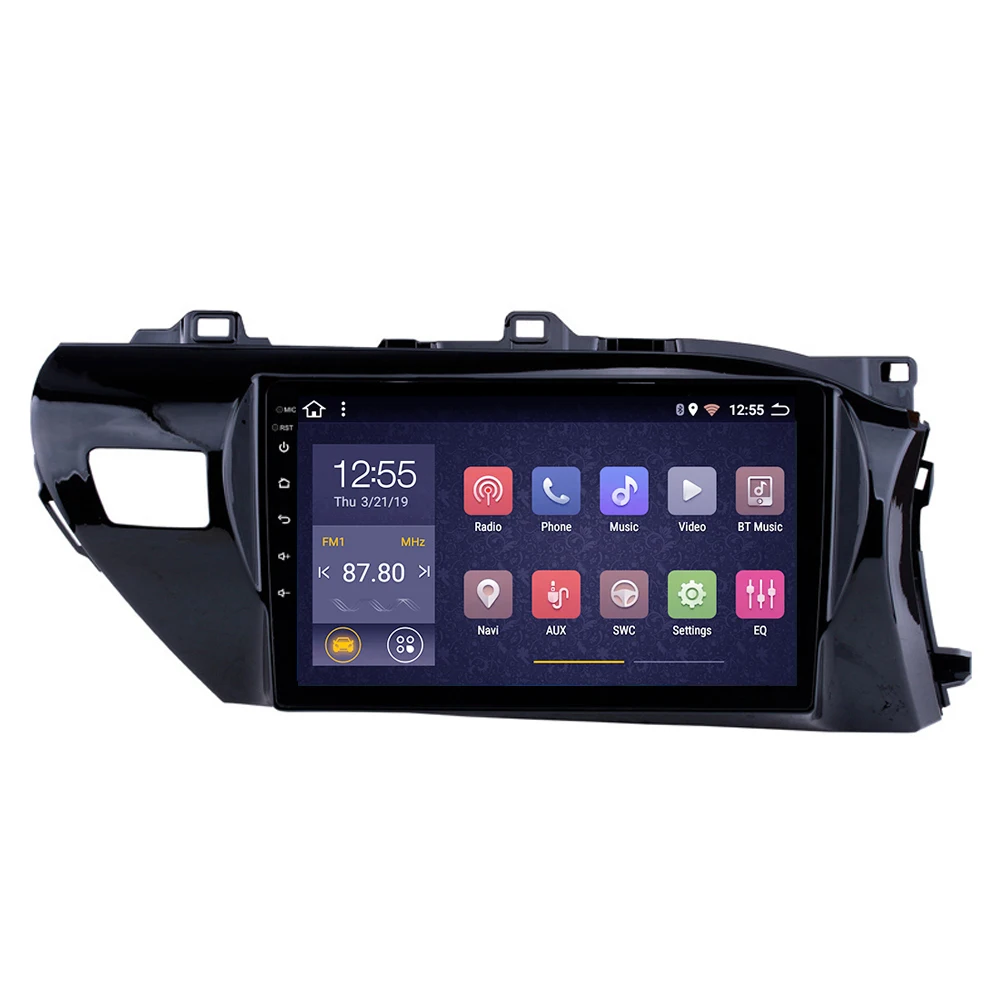Автомобильный DVD плеер для Toyota Hilux RHD Авторадио мультимедийная система Android 8,1 поддержка wifi/tv/видео/SWC/FM/Carplay - Цвет: 4Core 2G 32G