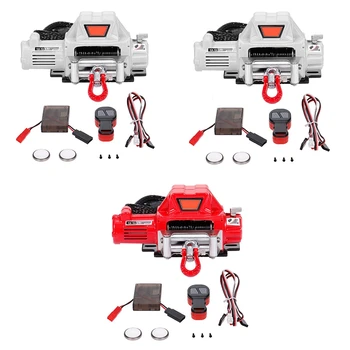 

Automatic Winch Wireless Remote Controller System for 1:10 RC Crawler Car Axial SCX10 90046 Traxxas TRX4 Redcat,Grey