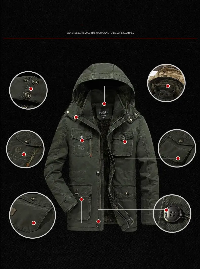 Размера плюс 7XL 8XL военная зимняя куртка Для мужчин, теплая верхняя одежда, хлопковая ветровка, Для мужчин s куртки шерстяной подкладкой парки с капюшоном Hombre