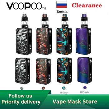 

Russia Clearance Voopoo Drag 2 TC Kit with 177W Voopoo Drag 2 Box MOD & 5ML Uforce T2 SubOhm Tank Vaporizer Vape Kit E-cig Mod