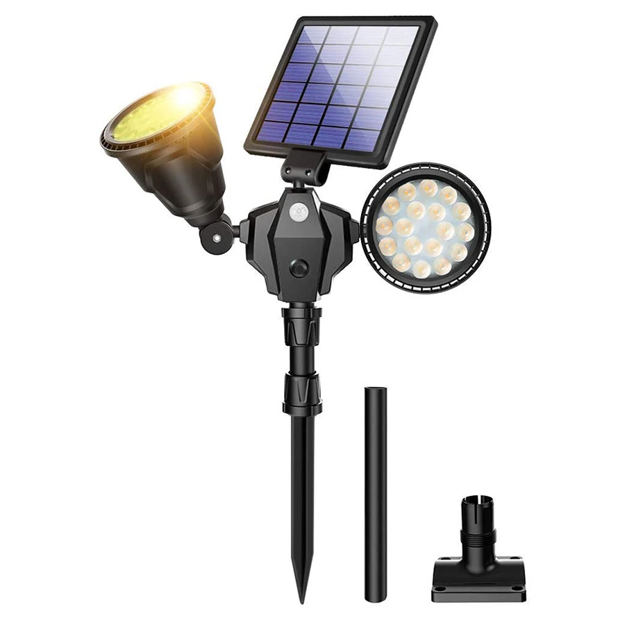 Sensor de Movimento 36led ao ar Thrisdar Livre Solar Spotlight Cabeça Segurança Luz 1000lm Jardim Paisagem Pátio Varanda 2 7 Lâmpadas solares