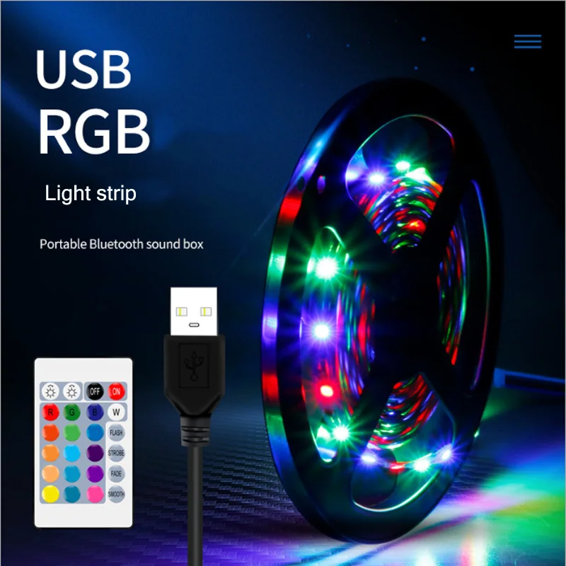 

LED Lamp With 2835 SMD RGB Waterproof Lamp With USB Smart Remote Control Color Decorative Light Bar TV Wall Bedroom Decoration