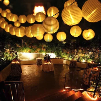 

LED Solar Lantern Friendship Light Waterproof Nylon Cloth Christmas Day Decoration Lantern String Outdoor Solar Light String