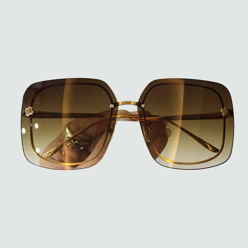 No1 Sunglasses Ретро Квадратные Солнцезащитные очки для женщин без оправы зеркальное покрытие линзы Солнцезащитные очки женские Винтажные Солнцезащитные очки UV400 оттенки Oculos Gafas - Цвет линз: No1 Sunglasses