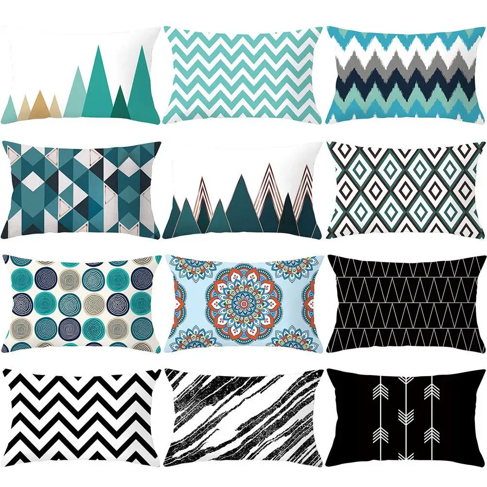 

Geometric Circle Triangle Wave Pillow Case Cushion Cover Sofa Bed Car Cafe Decor