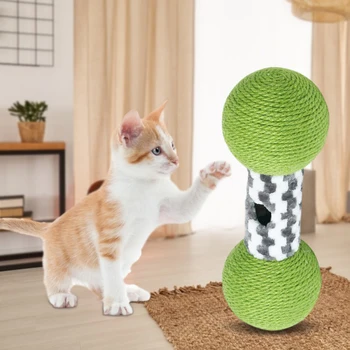 

Cat scratcher dumbbell cat toy claw sharpener funny cat toy claw sharpener