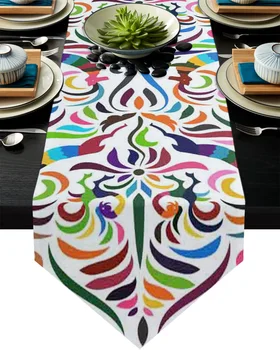 

Color Ethnic Style Pattern Table Runner Home Decor Tablecloth Table Runners for Wedding Christmas Dining Table Decor
