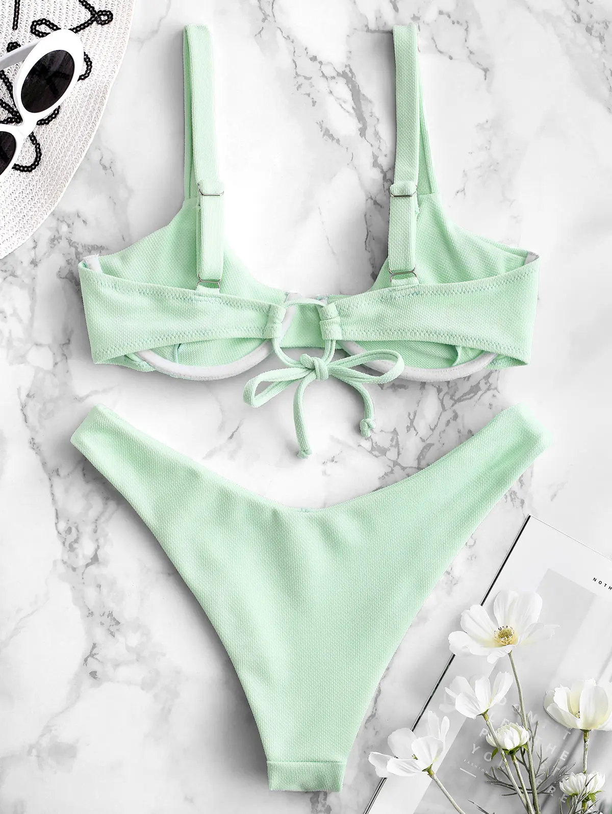ZAFUL Bikini bustier coupe sans bretelles pour femme