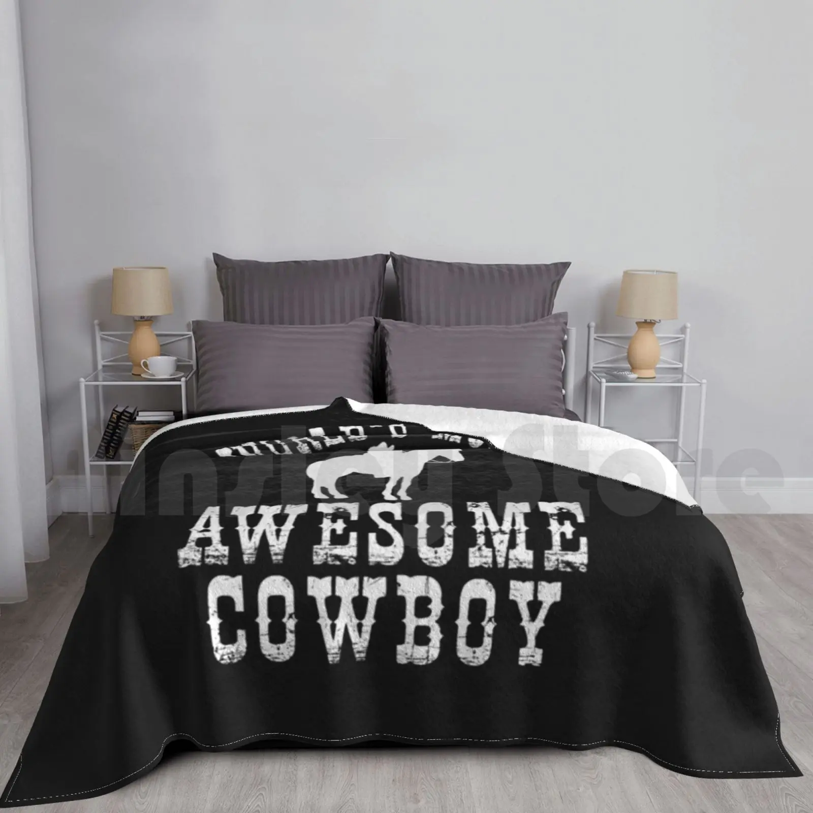 

World's Most Awesome Cowboy Western Texas Urban Blanket For Sofa Bed Travel Cowboy Cowboy Gift