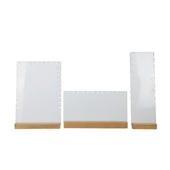 

Jewelry Display Tray Pendant Earrings Bracelet Rings Display Blocks Solid Wood Display Holder (3Pcs)