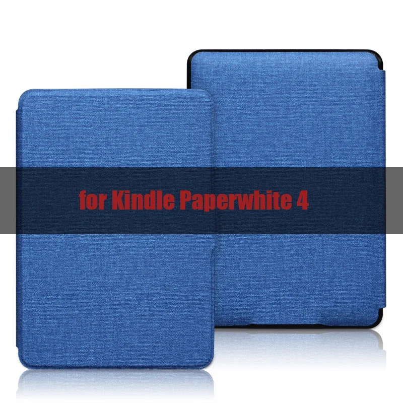 Умный чехол для Kindle 558 958 1499, ультратонкий Магнитный чехол из искусственной кожи 6 дюймов для Kindle Paperwhite 1/2/3/4 - Цвет: Blue-4